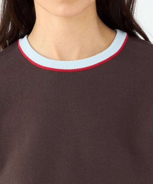 「MACPHEE」 半袖ニット S ネイビー レディース_画像6