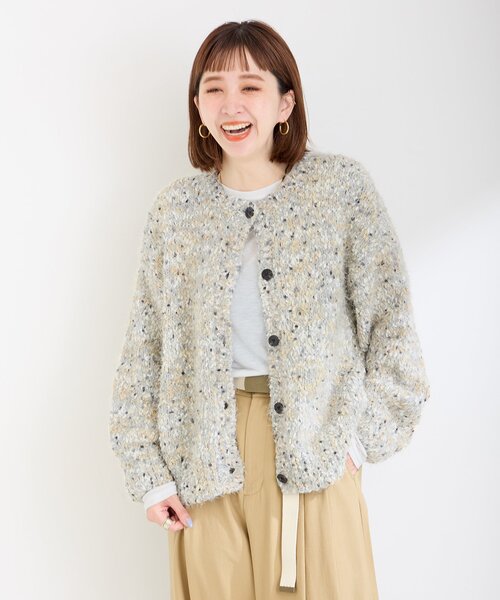 B.C STOCK（ベーセーストック） ニットカーディガン FREE ネイビー