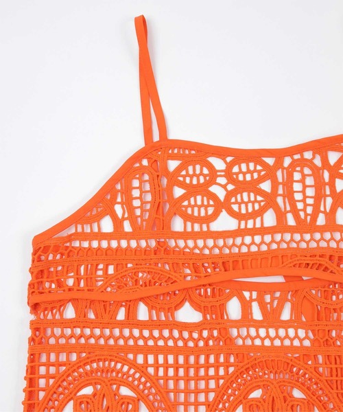 「miette」 キャミソールワンピース FREE オレンジ レディース_画像2