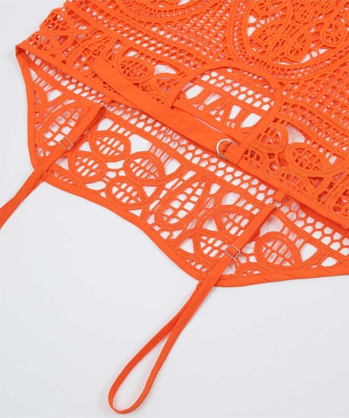 「miette」 キャミソールワンピース FREE オレンジ レディース_画像3