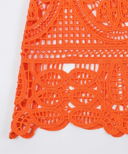 「miette」 キャミソールワンピース FREE オレンジ レディース_画像4