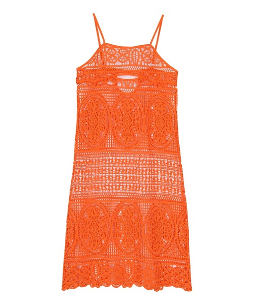 「miette」 キャミソールワンピース FREE オレンジ レディース_画像9