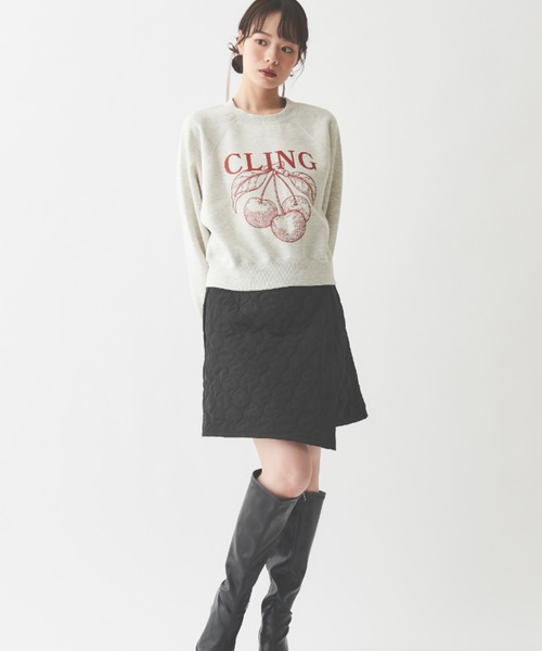 「paravion」 スウェットカットソー FREE グレー レディース_画像4