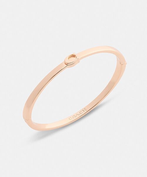 COACH（コーチ） ブレスレット シン シグネチャー ヒンジド バングル