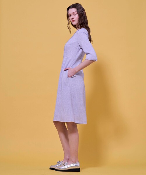 トッカ　MIST TWEED　ひざ丈ワンピース 七分袖 TOCCA（トッカ） ワンピース MIST TWEED ドレス : ZOZOTOWN Yahoo!店