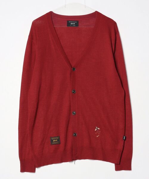 glamb（グラム） ニットカーディガン 3 レッド メンズ : ZOZOTOWN