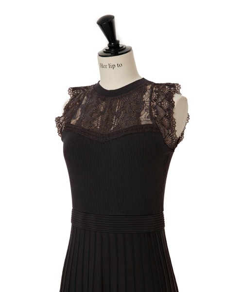 Her lip to ニットワンピース S ブラウン レディース : ZOZOTOWN Yahoo