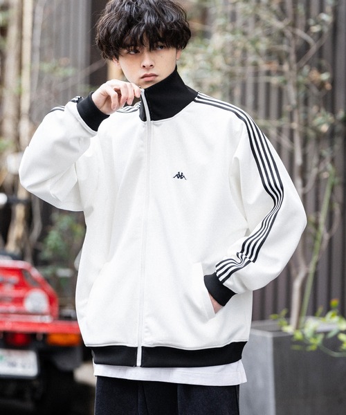 Kappa（カッパ） ジャージブルゾン L オフホワイト メンズ : ZOZOTOWN