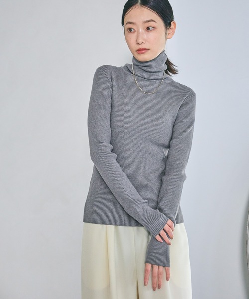 LAKOLE（ラコレ） ニット セーター 12ゲージリブタートルニットプル