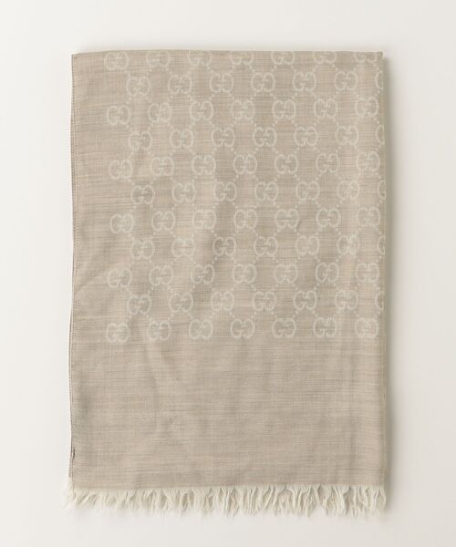 GUCCI ストール グッチ ベージュ GUCCI（グッチ） GG柄 ストール - ベージュ レディース : ZOZOTOWN