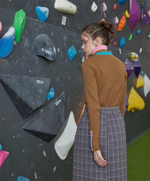 「miette」 長袖ニット FREE レッド レディース_画像5