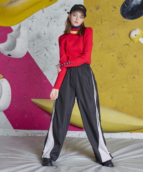 「miette」 長袖ニット FREE レッド レディース_画像7