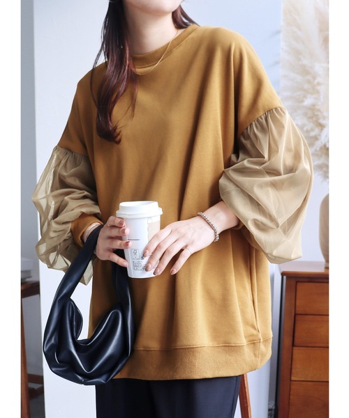 「reca」 スウェットカットソー FREE オフホワイト レディース_画像9