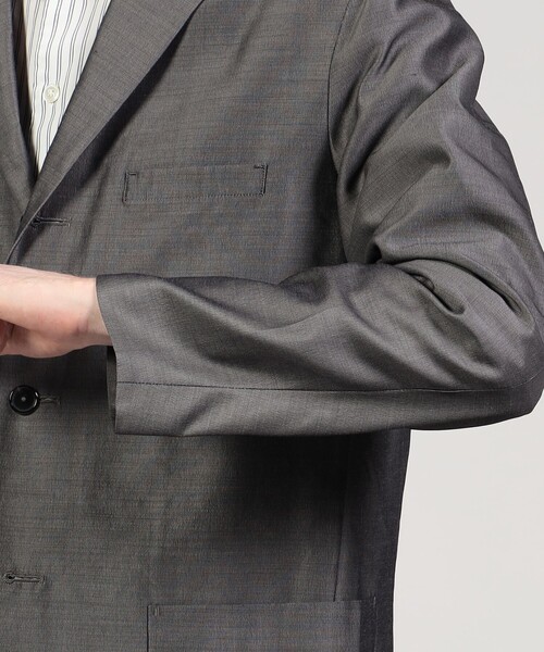 【おまつさん専用】TOMORROWLAND ビジネスジャケット グレー 48 TOMORROWLAND（トゥモローランド） テーラードジャケット 48 グレー