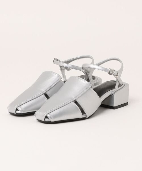 「Juze」 ヒールサンダル M シルバー レディース_画像2