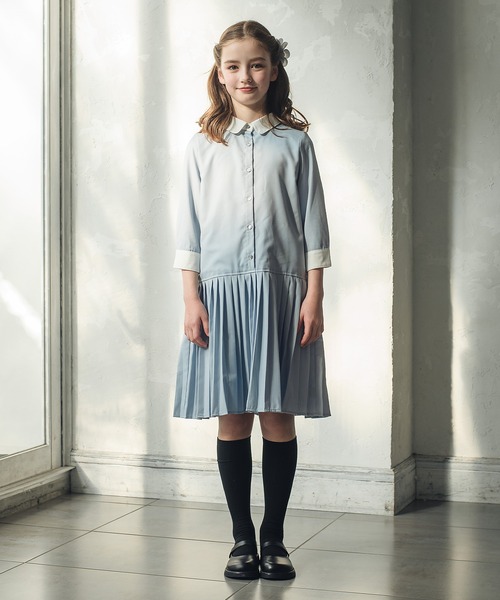 DRESCCO（ドレスコ） ワンピース ブルーグレープリーツシャツ