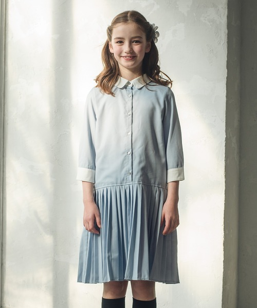 ドレスコ　ワンピース DRESCCO（ドレスコ） ワンピース ブルーグレープリーツシャツ