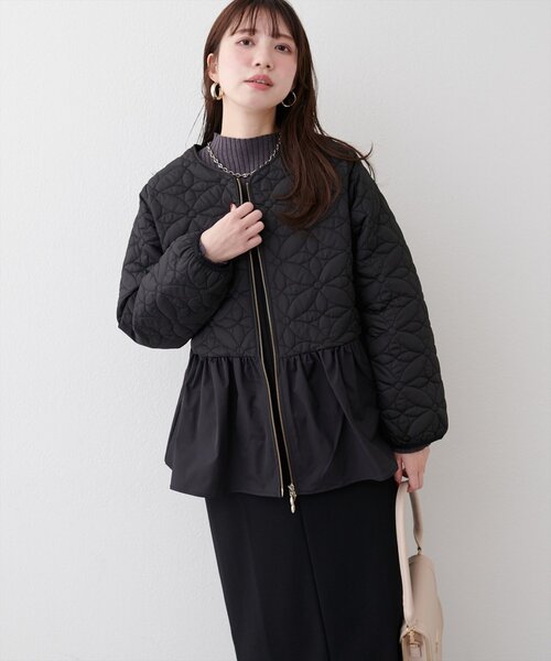 natural couture ジャケット ノーカラージャケット フラワー natural couture ジャケット ノーカラージャケット フラワー