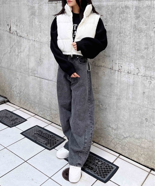 「INGNI」 ベスト M オフホワイト レディース_画像7