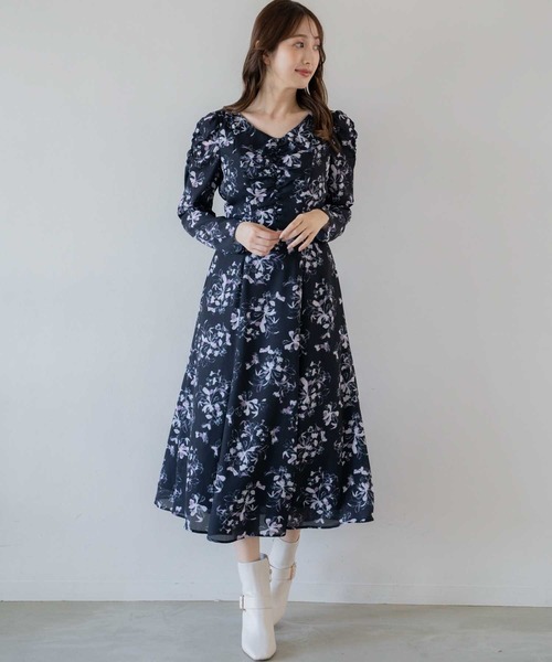 「NOELA」 長袖ワンピース S ベージュ レディース_画像3