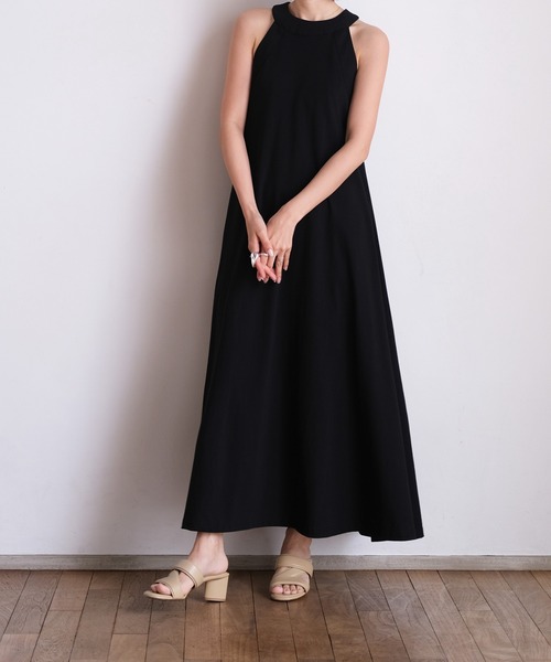 「AKTE」 ノースリーブワンピース 2 ベージュ レディースの画像
