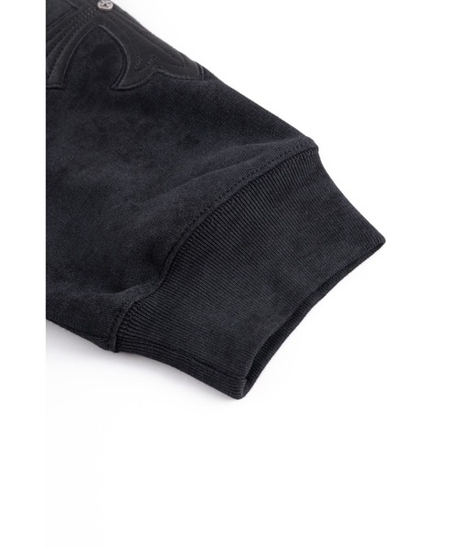 パーカー ジップフーディ｜Dagger Cross Leather Patch Zip Hoodie｜Unknown London メンズ レディース