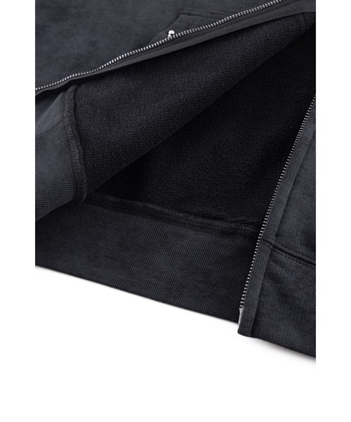 パーカー ジップフーディ｜Dagger Cross Leather Patch Zip Hoodie｜Unknown London メンズ レディース