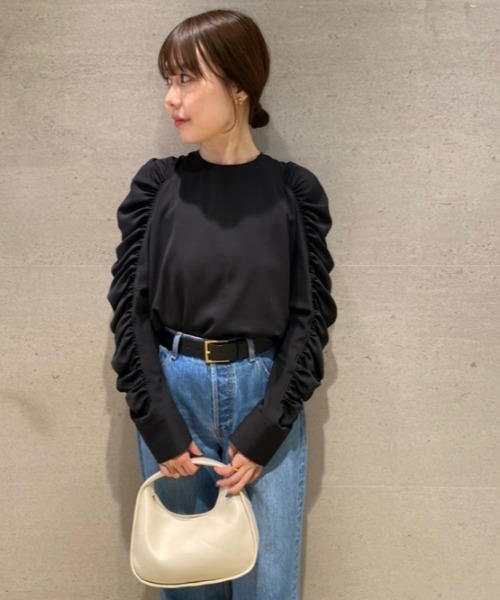 [Mila Owen] длинный рукав блуза 0 бежевый женский 