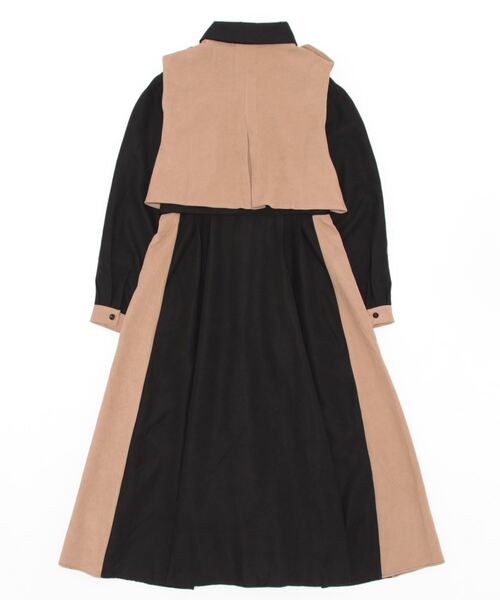 「BANNER SELECT」 長袖ワンピース L ベージュ レディース_画像2