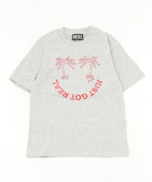 「DIESEL KIDS」 「KIDS」半袖Tシャツ 4Y グレー キッズ_画像4