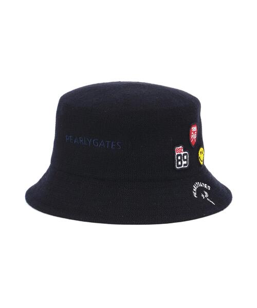 PEARLY GATES バケットハット ブラック PEARLY GATES（パーリーゲイツ） 帽子 ハット 「PGG」ジェットハット