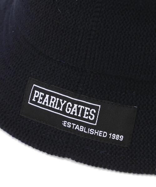 PEARLY GATES バケットハット ブラック PEARLY GATES（パーリーゲイツ） 帽子 ハット 「PEARLY GATES」刺繍