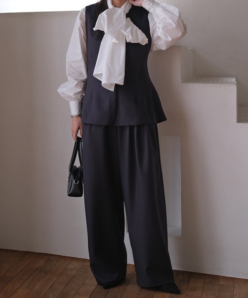 AKTE（アクテ） ワイドパンツ パンツ 3タックワイドパンツ レディース
