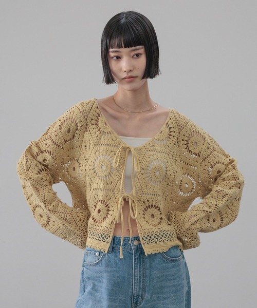 LISA ローリーズファーム ニットカーディガン LOWRYS FARM（ローリーズファーム） ニットカーディガン FREE ピンク