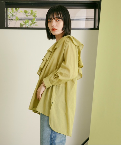 「Eimee Law」 7分袖ブラウス 38 ライトグリーン レディース_画像9
