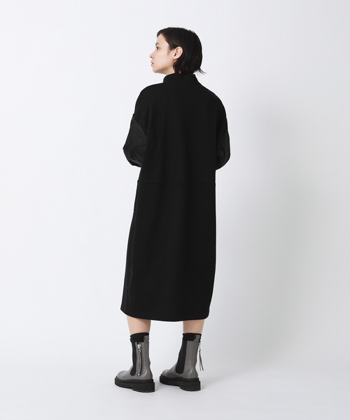 【美品】ZUCCa エンボスドット　 長袖ワンピース　Mサイズ 黒 ZUCCa（ズッカ） 長袖ワンピース M size ブラック レディース