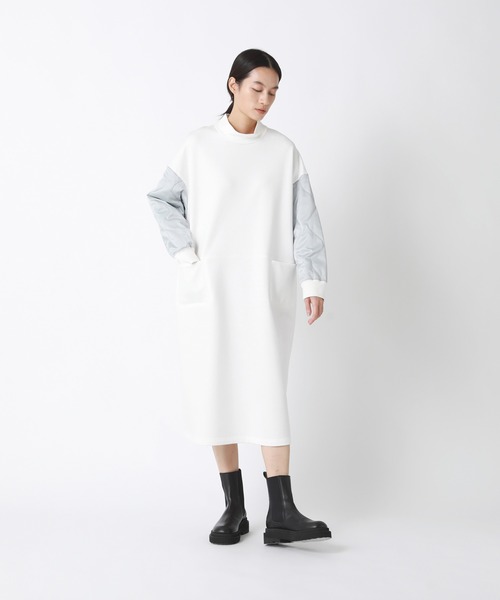 【美品】ZUCCa エンボスドット　 長袖ワンピース　Mサイズ 黒 ZUCCa（ズッカ） 長袖ワンピース M size ブラック レディース