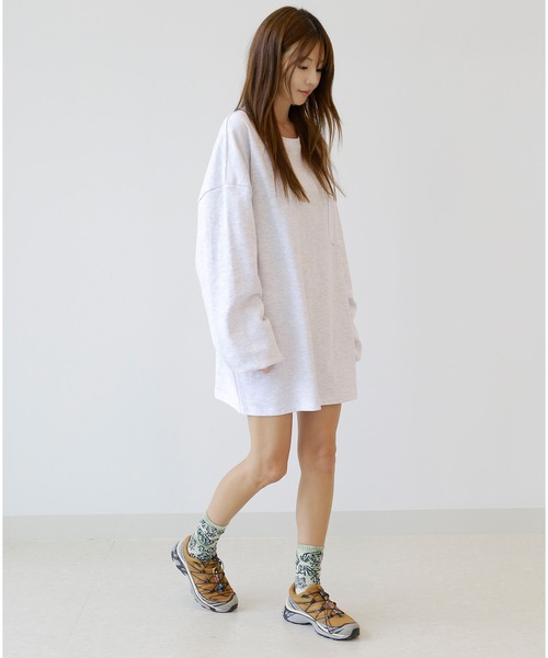 「minsobi」 長袖Tシャツ FREE ブラック メンズ_画像7