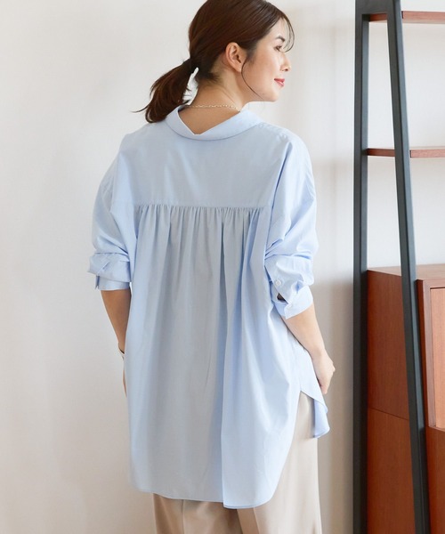 「Elura」 7分袖チュニック SMALL ブルー レディース_画像5