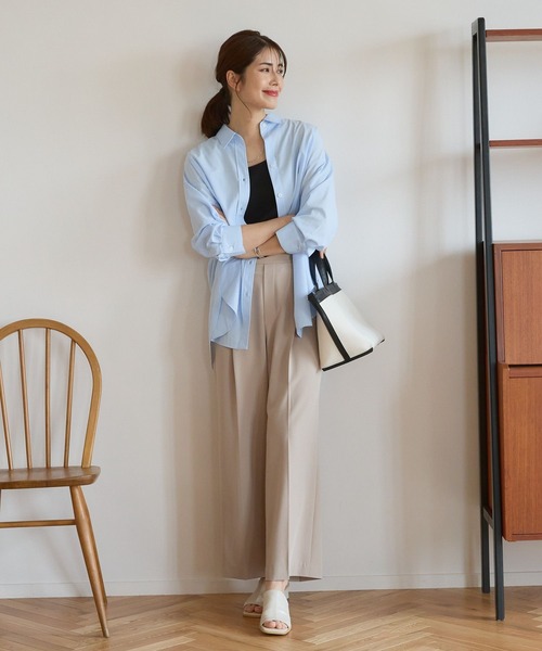 「Elura」 7分袖チュニック SMALL ブルー レディース_画像6