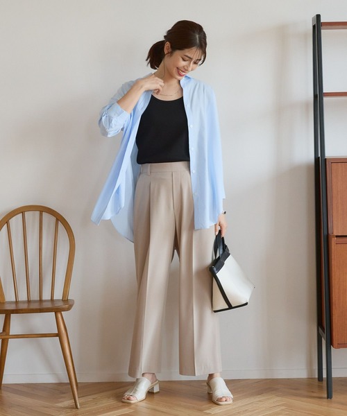 「Elura」 7分袖チュニック SMALL ブルー レディース_画像7
