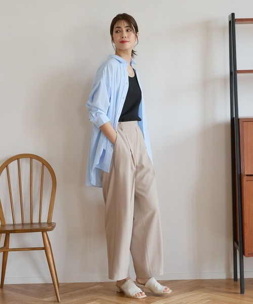 「Elura」 7分袖チュニック SMALL ブルー レディース_画像8