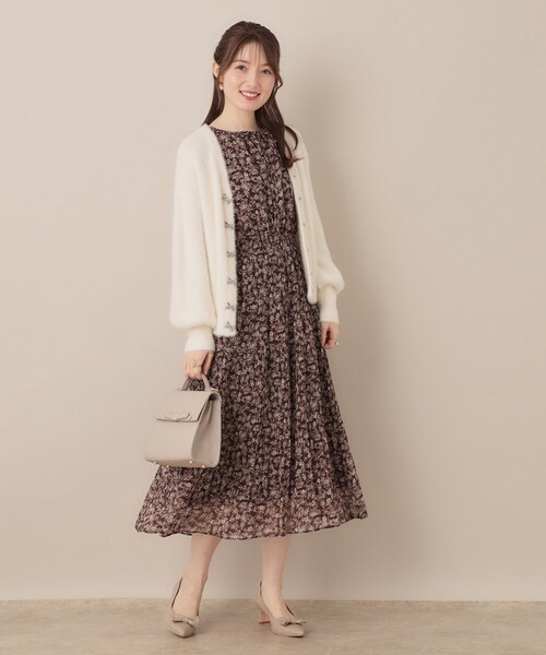 「couture brooch」 ニットカーディガン 38 サックスブルー レディース_画像2