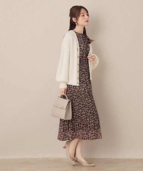 「couture brooch」 ニットカーディガン 38 サックスブルー レディース_画像3