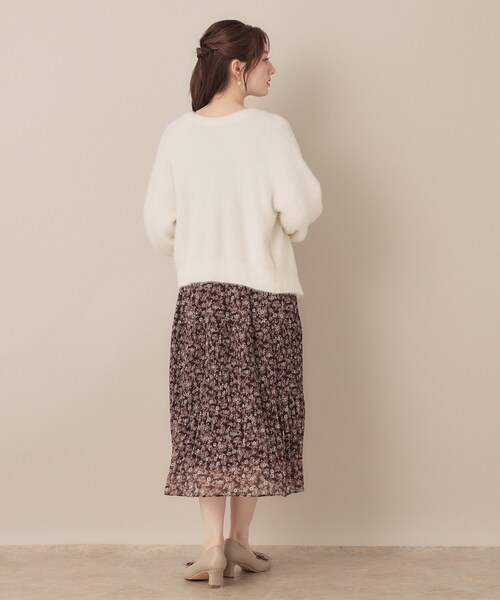 「couture brooch」 ニットカーディガン 38 サックスブルー レディース_画像4