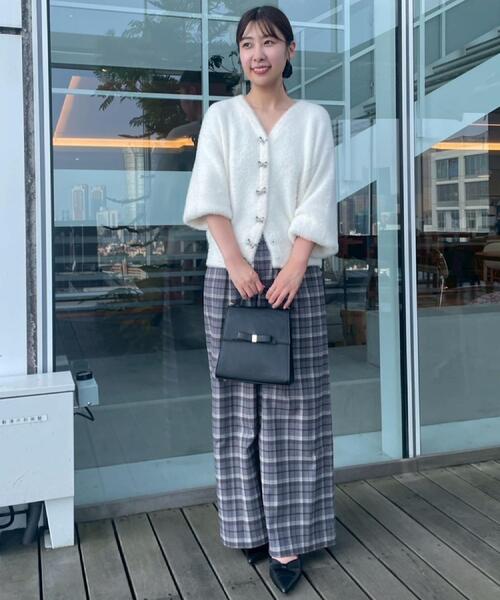 「couture brooch」 ニットカーディガン 38 サックスブルー レディース_画像8