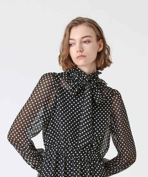 「LOULOU WILLOUGHBY」 長袖ワンピース 2 ベージュ レディース_画像2