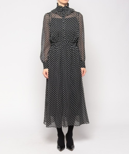 「LOULOU WILLOUGHBY」 長袖ワンピース 2 ベージュ レディース_画像4