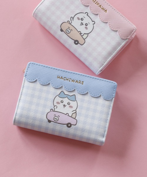 完売品 ちいかわ 二つ折り財布 小銭入れ 財布 ピンク もり FUNALIVE（ファンアライブ） 二つ折り 二つ折り財布 財布 ちいかわ L