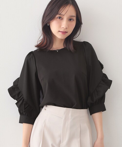 index（インデックス） tシャツ フリルスリーブドッキングポンチ
